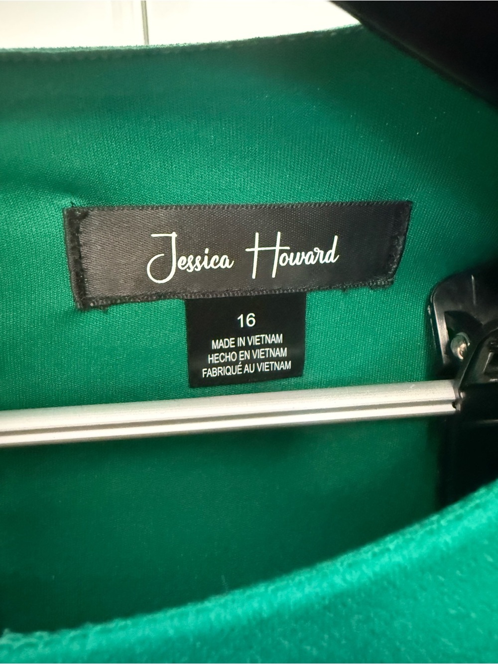 Jessica Howard Emerald Green Ruffle Sleeve Midi Dress - Picture 3 of 3